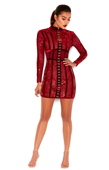 Velvet Rockstar Mini Dress