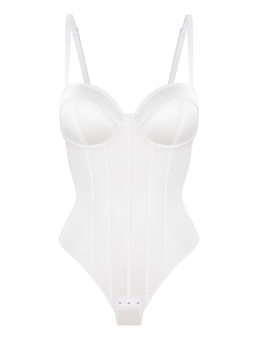 Cupped Strapless Bra Bodysuit Shapewear