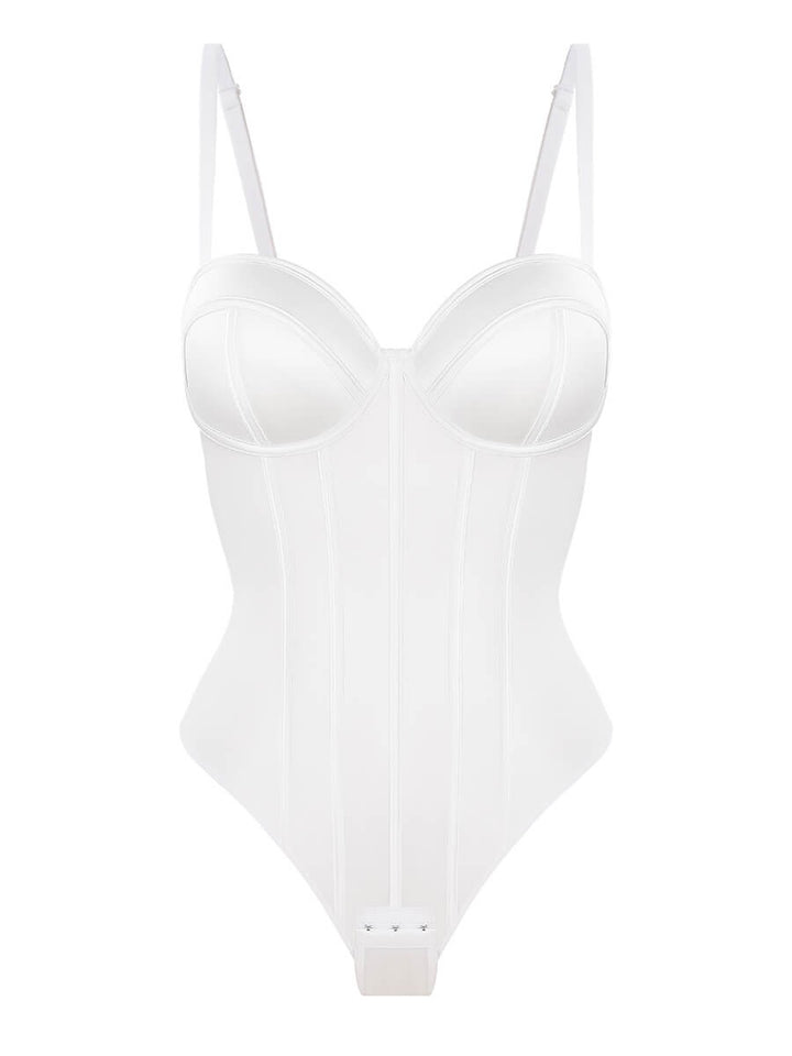 Cupped Strapless Bra Bodysuit Shapewear